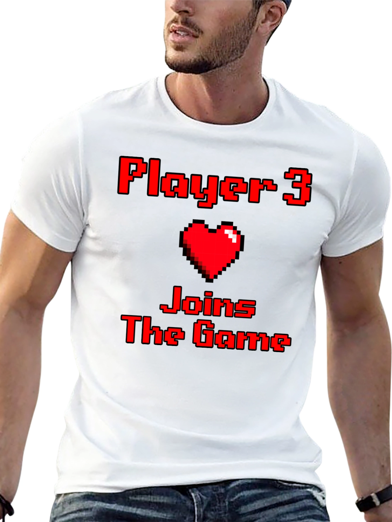 Player 3 Joins the Game Pixel Art T-Shirt