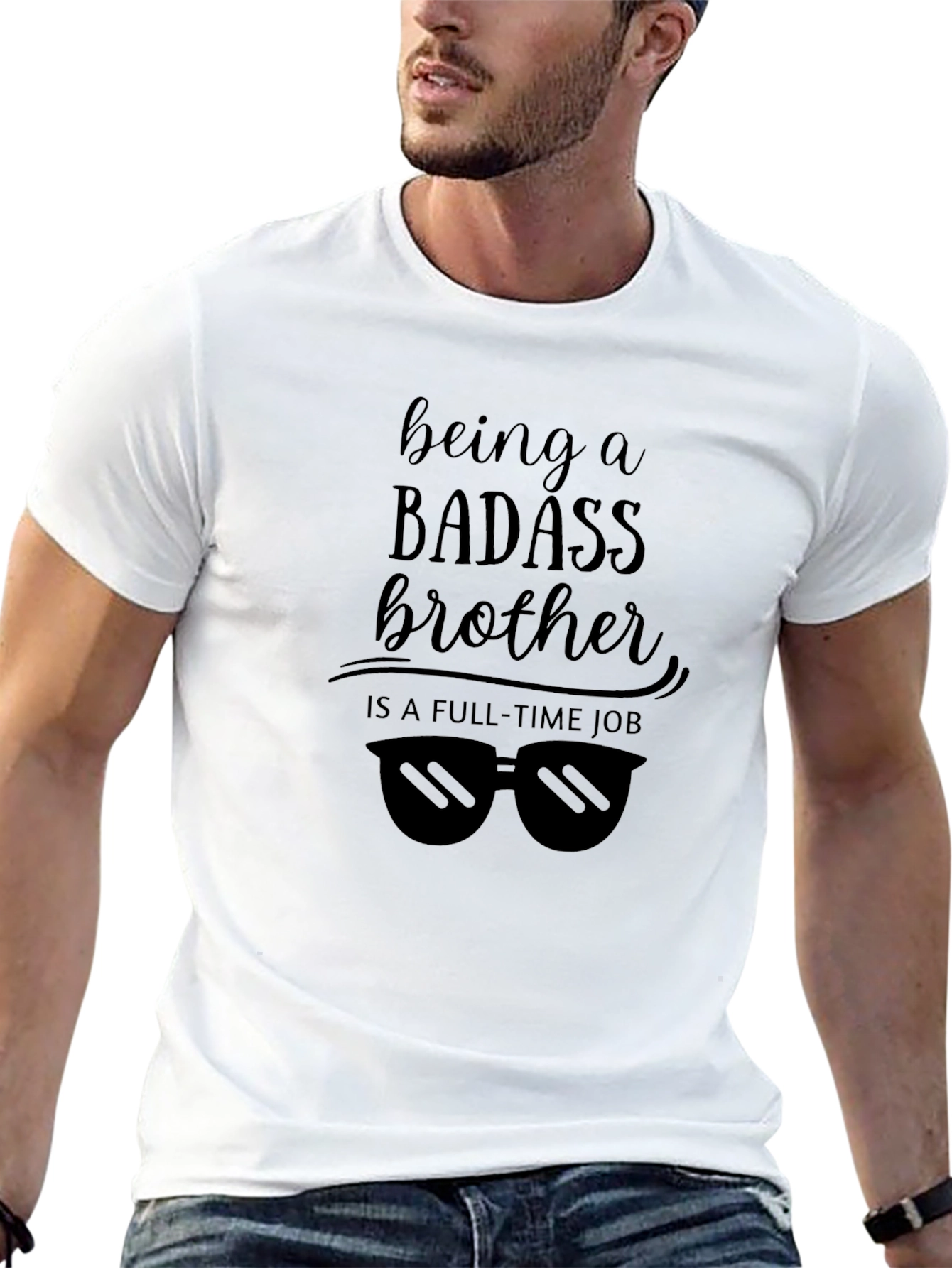Badass Brother Graphic T-Shirt - Black