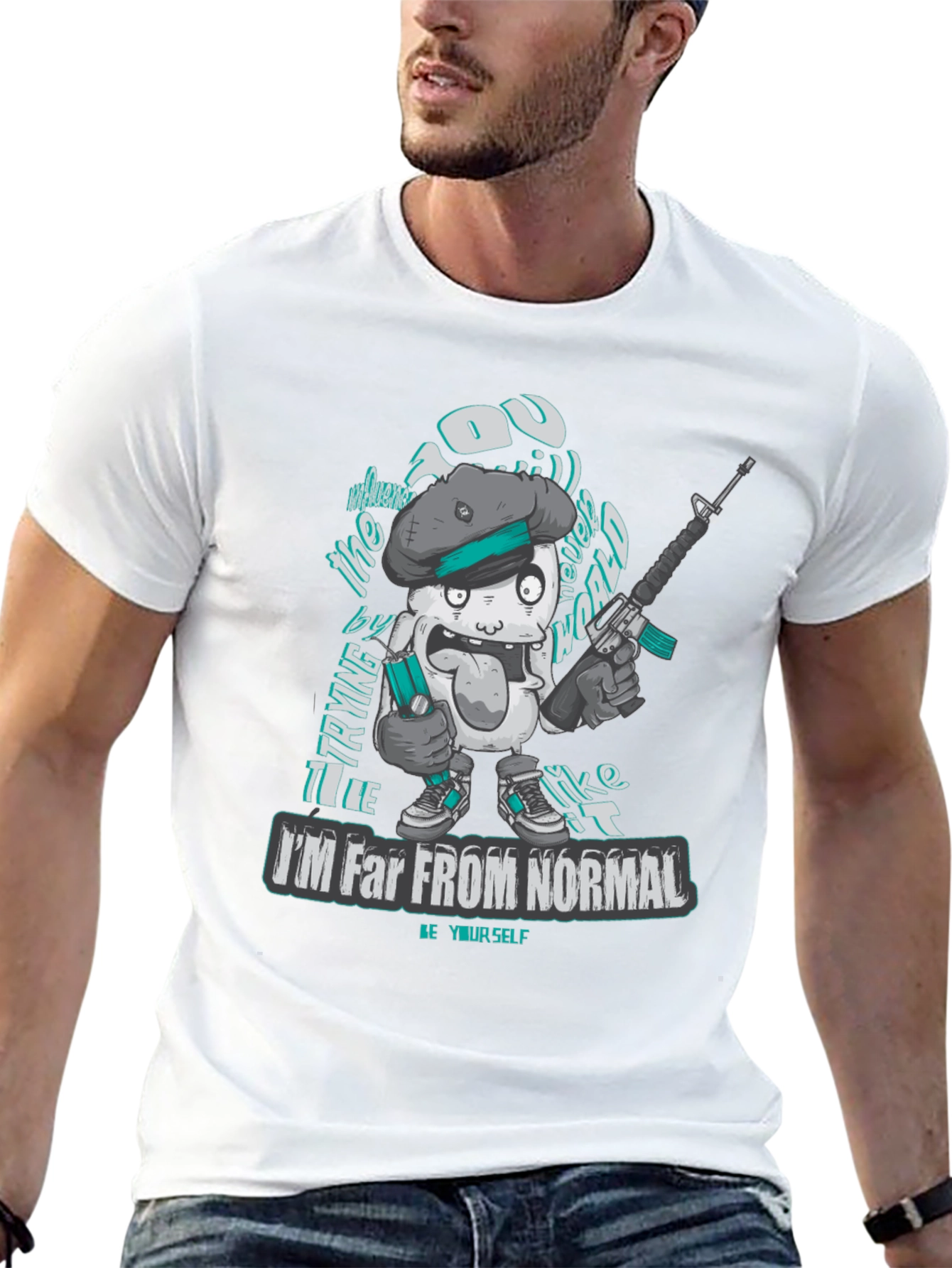 Unique Im Far From Normal Graphic Tee