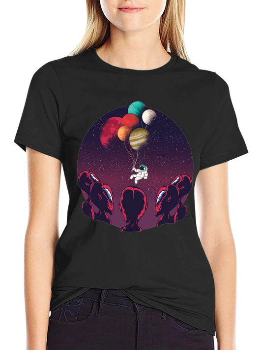 Astronaut Balloon Ride Graphic Tee