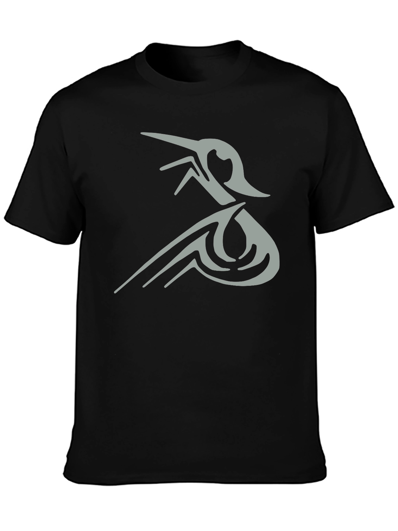 Abstract Graphic Print Black T-Shirt