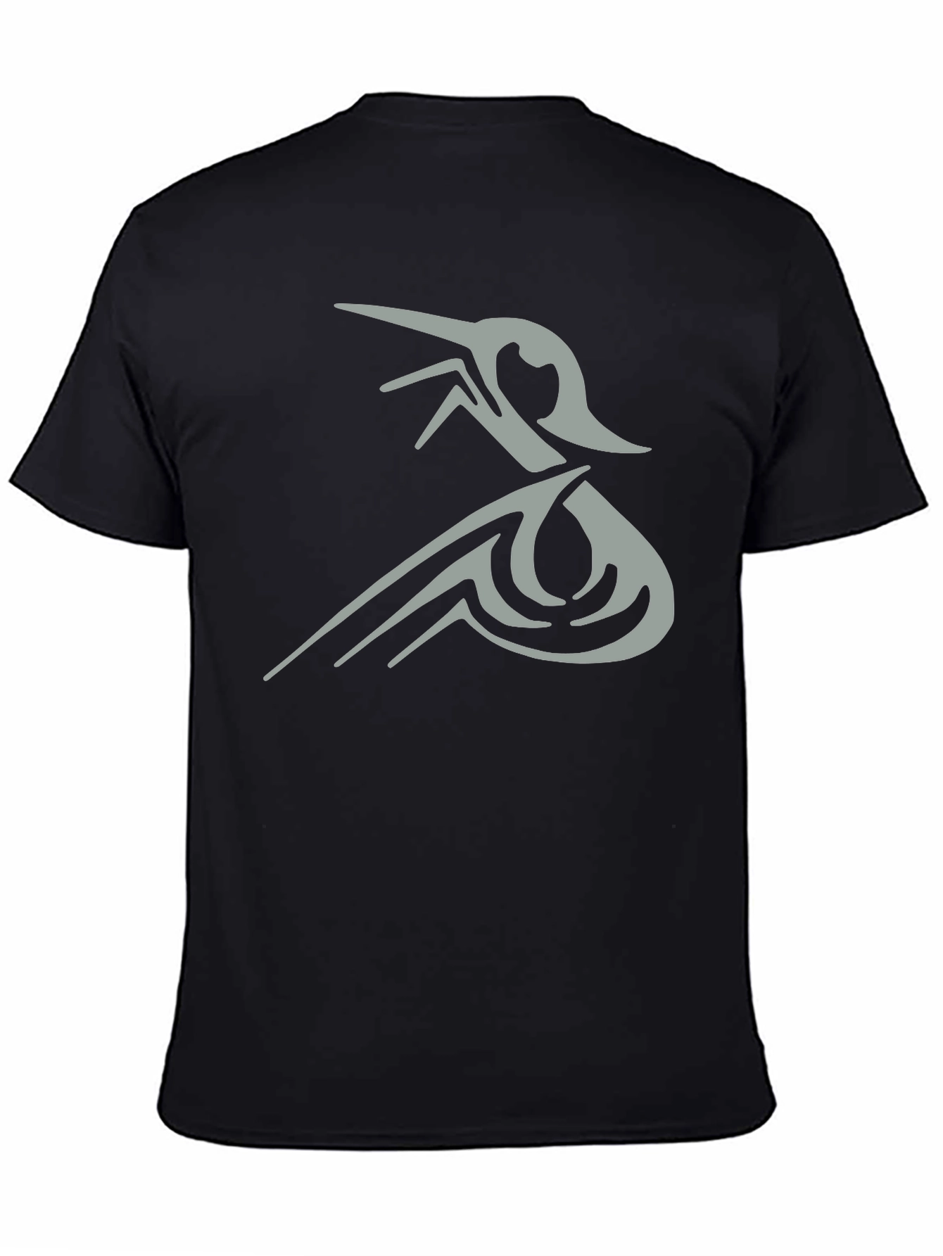 Abstract Graphic Print Black T-Shirt