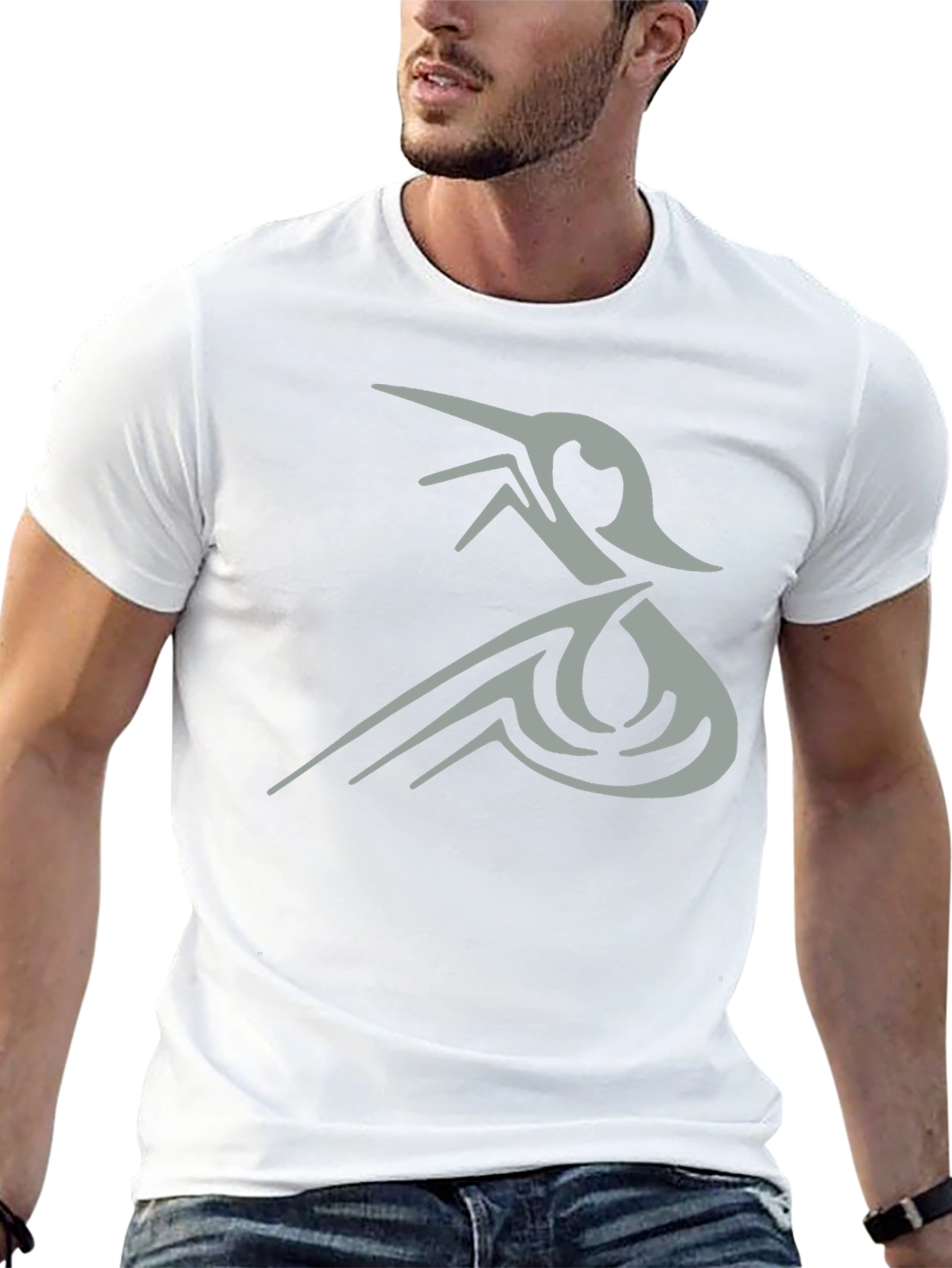 Abstract Graphic Print Black T-Shirt