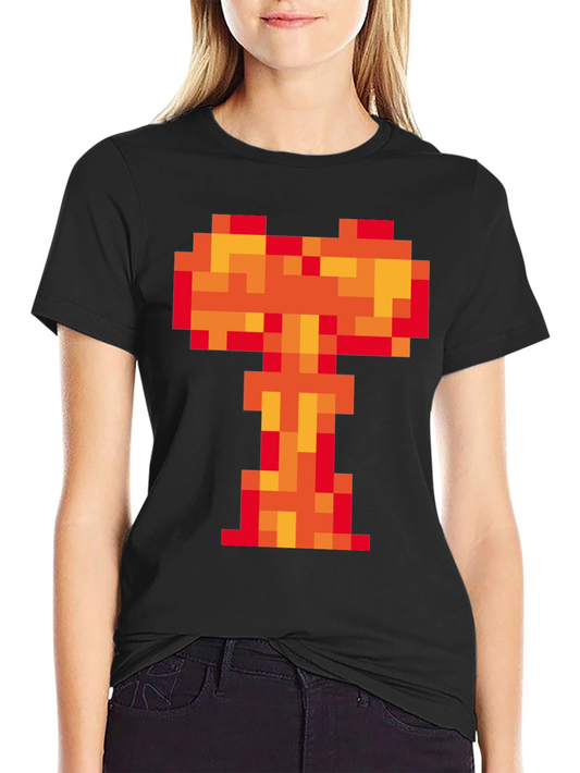 Pixel Fire T-Shirt - Retro Gaming Style