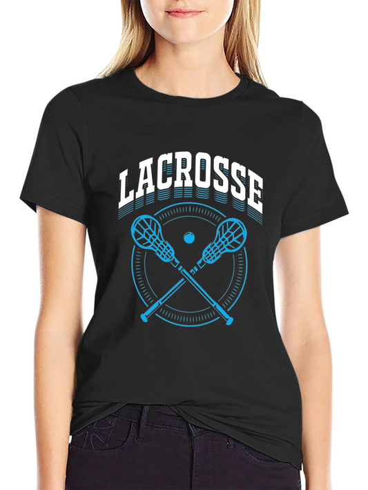 Lacrosse Graphic T-Shirt - Black Cotton Tee