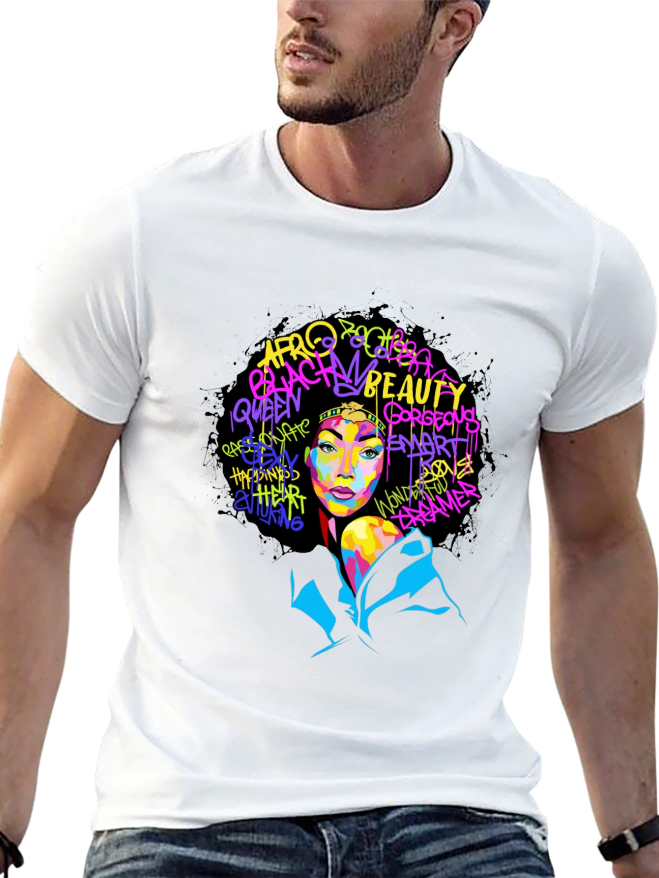 Bold Afro Queen Graphic T-Shirt
