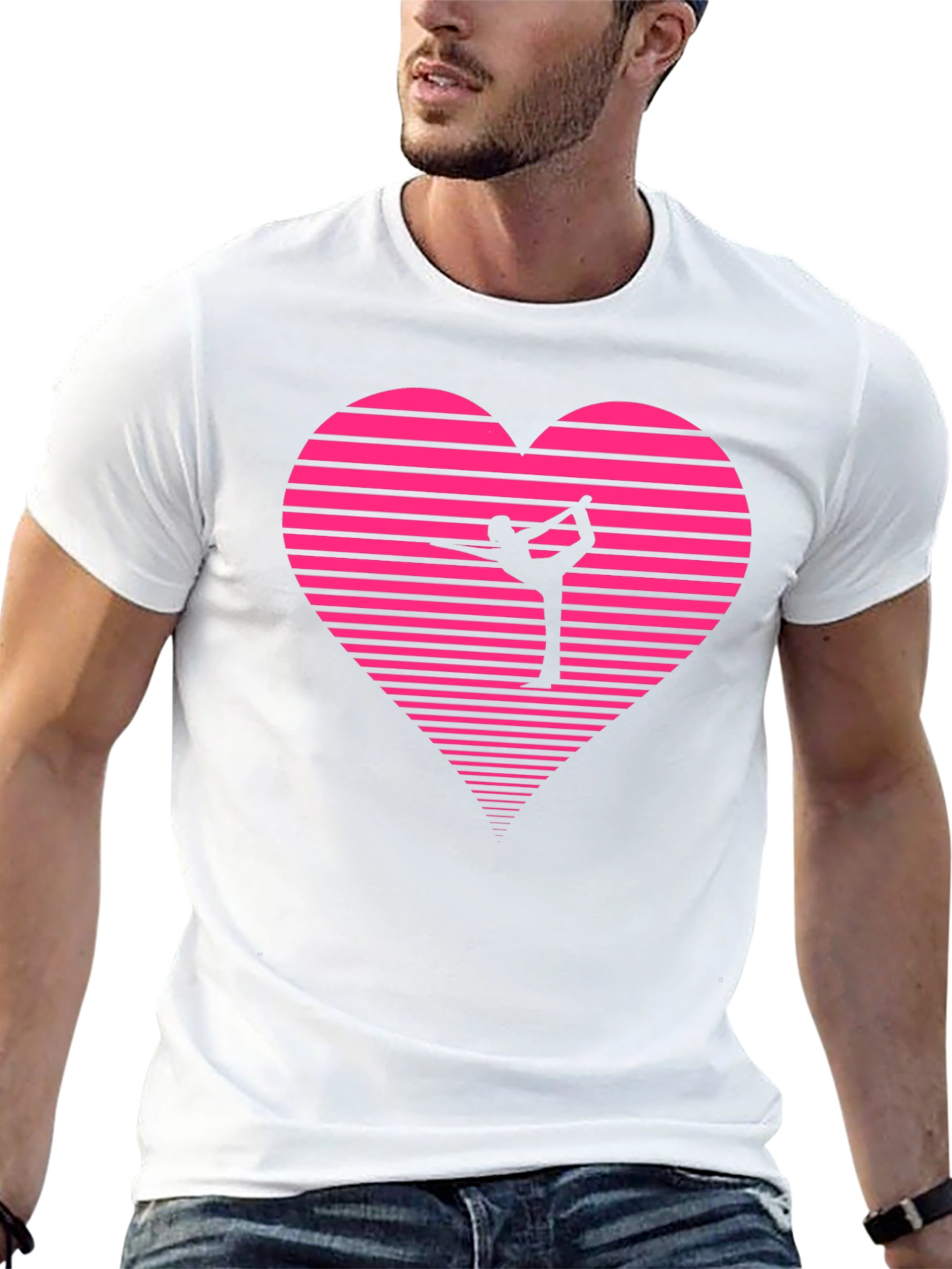 Gymnast Heart Graphic Tee - Black