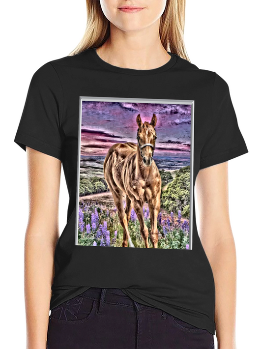 Horse T-Shirt Artistic Animal Tee Unique Design