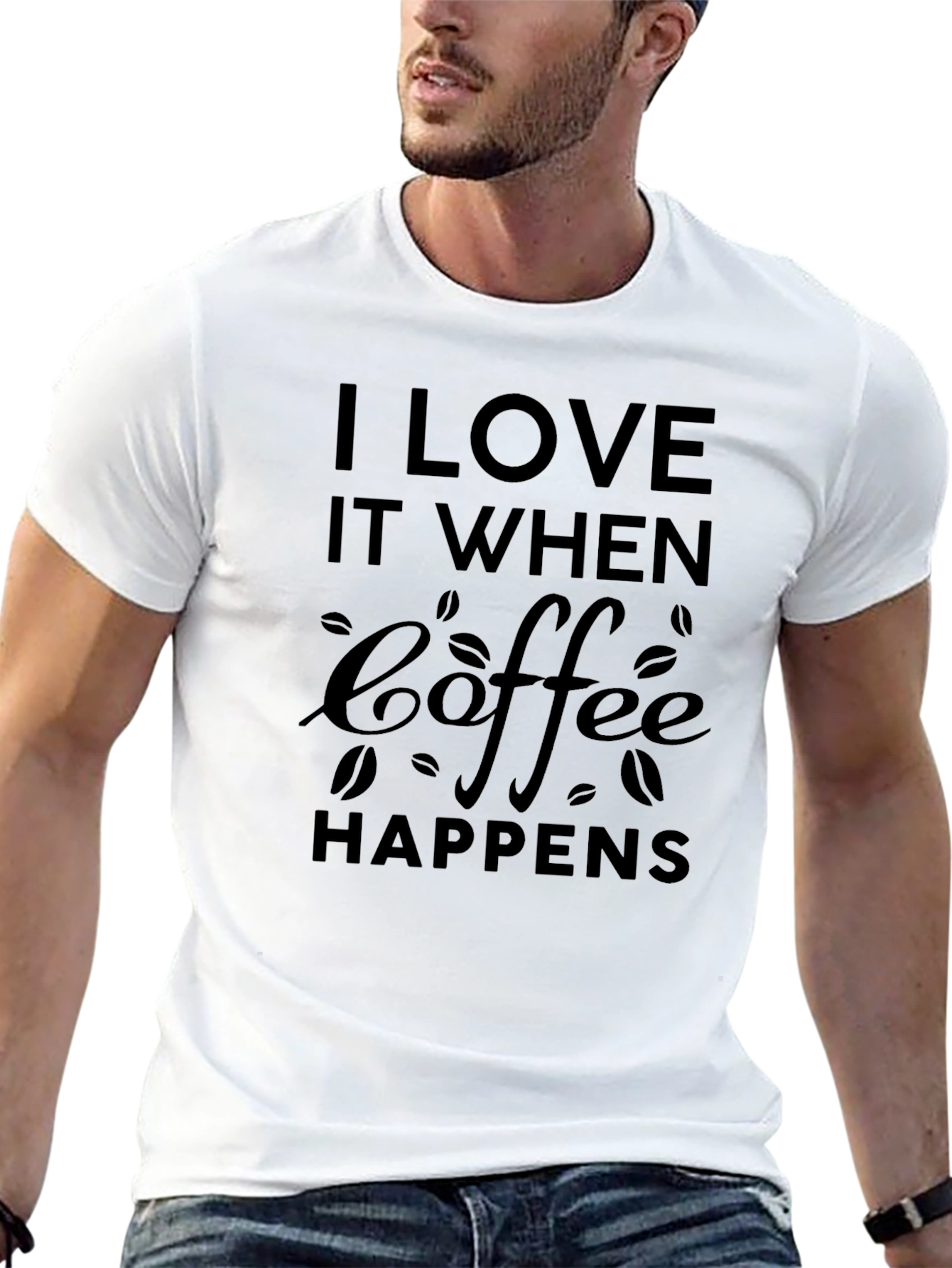 Coffee Happens Black Graphic Tee