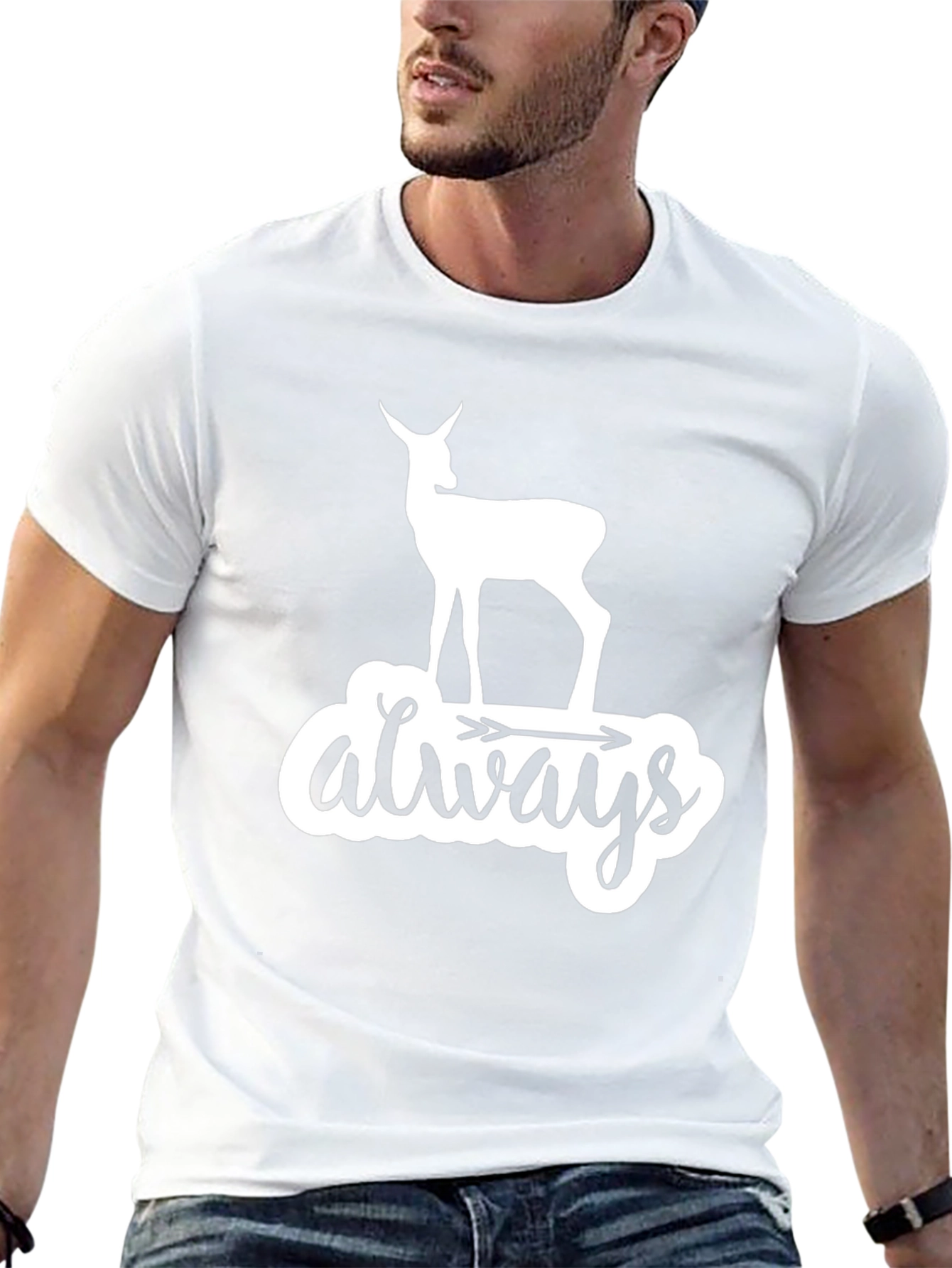 Deer Always Arrow T-Shirt - Black