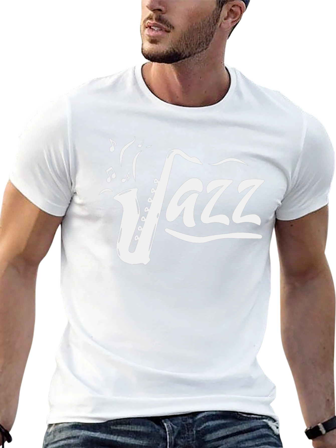 Jazz Music Saxophone Graphic T-Shirt - Black