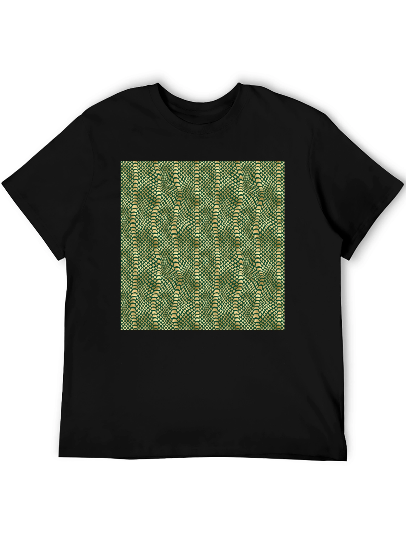 Green Snake Skin Pattern Graphic T-Shirt