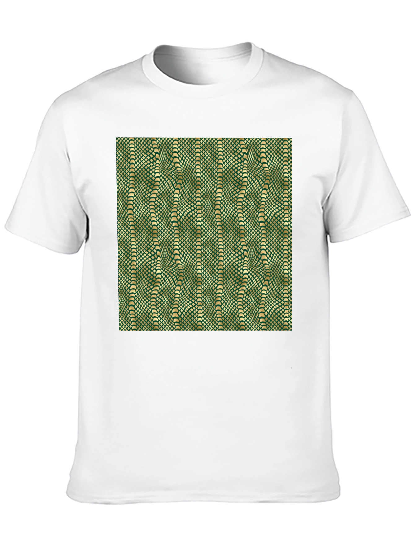 Green Snake Skin Pattern Graphic T-Shirt