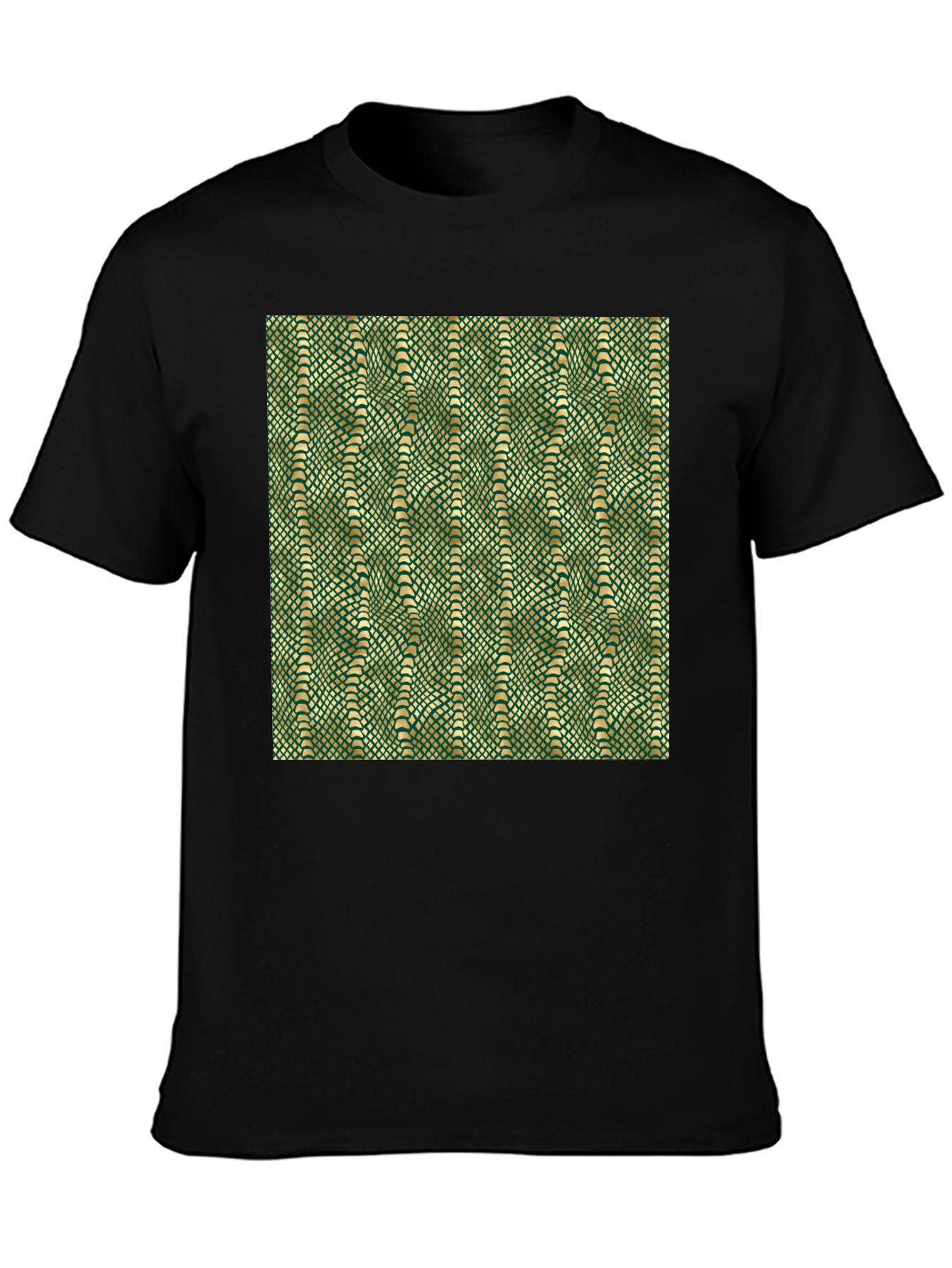 Green Snake Skin Pattern Graphic T-Shirt