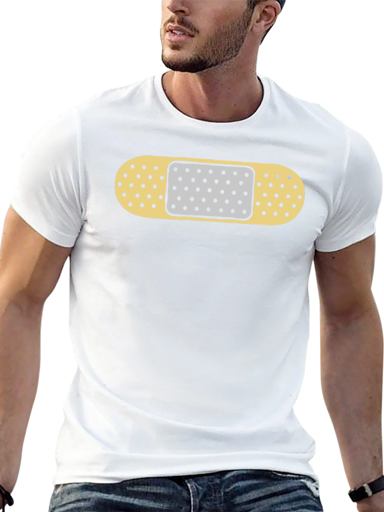 Novelty Band-Aid Graphic T-Shirt