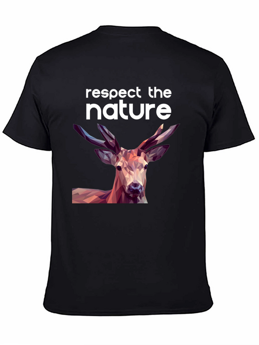 Respect Nature Deer Graphic T-Shirt