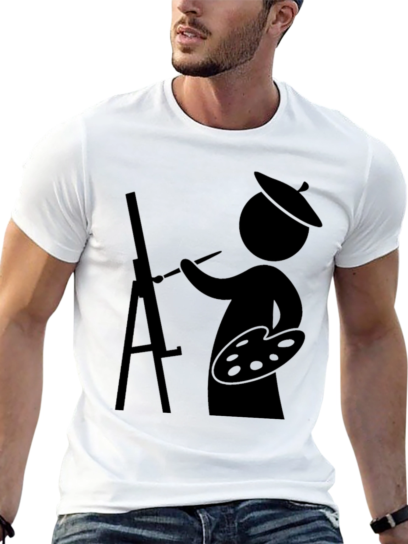 Artist Graphic T-Shirt - Painter on Canvas Tee