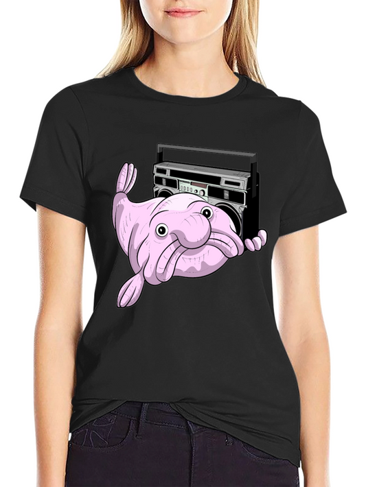 Blobfish Boombox T-Shirt - Funny Graphic Tee