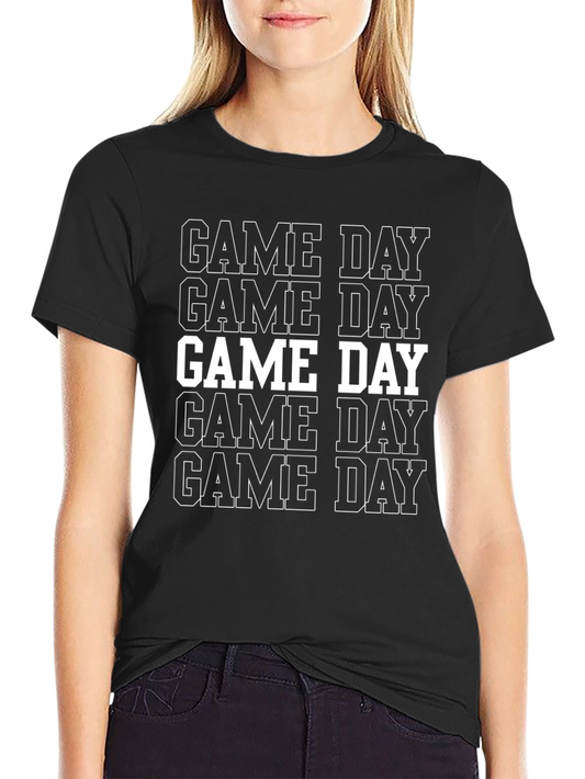 Game Day Black Graphic T-Shirt
