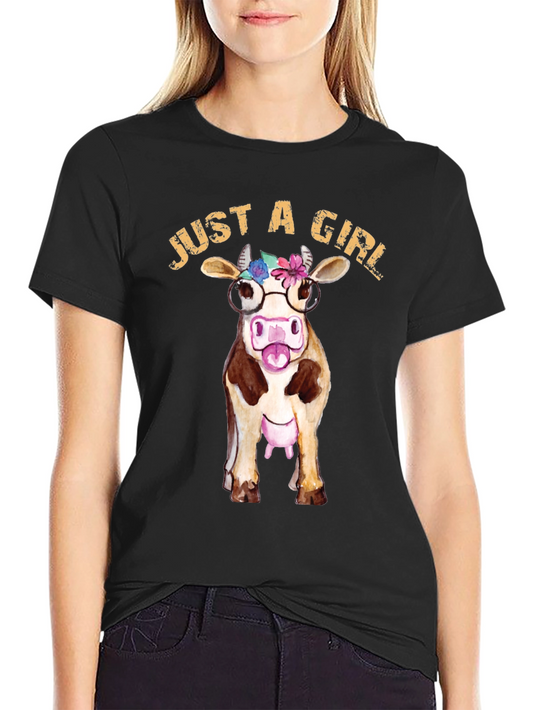Just A Girl Who Loves Cows Graphic Tee
