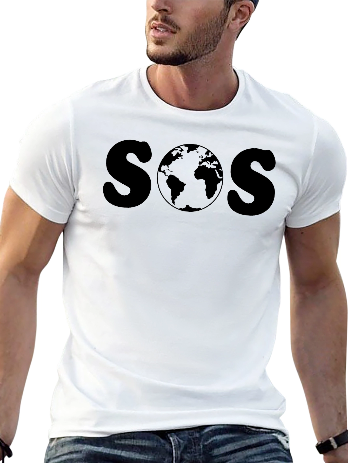 SOS Earth Graphic Tee - Save Our Planet T-Shirt