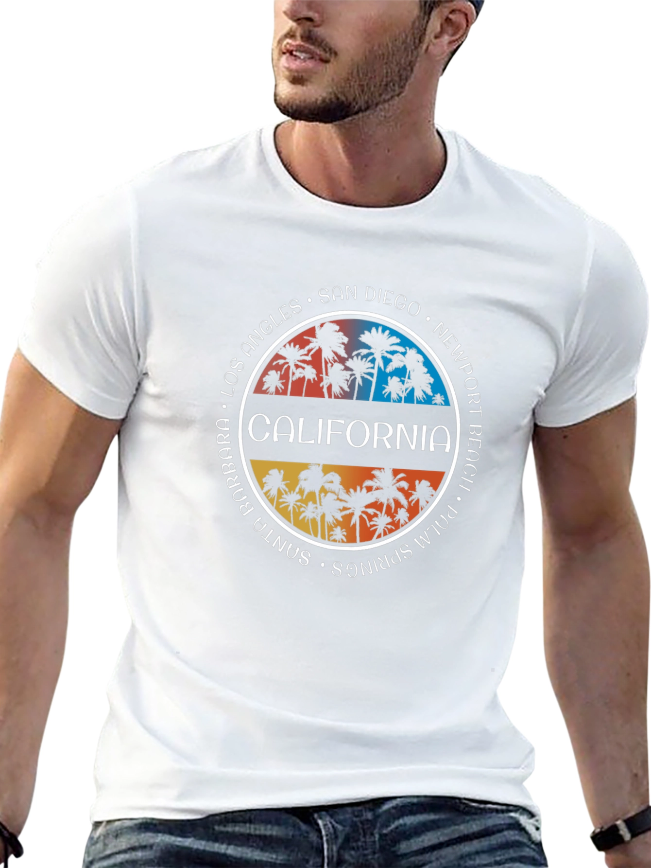 California Palm Tree T-Shirt - City Names