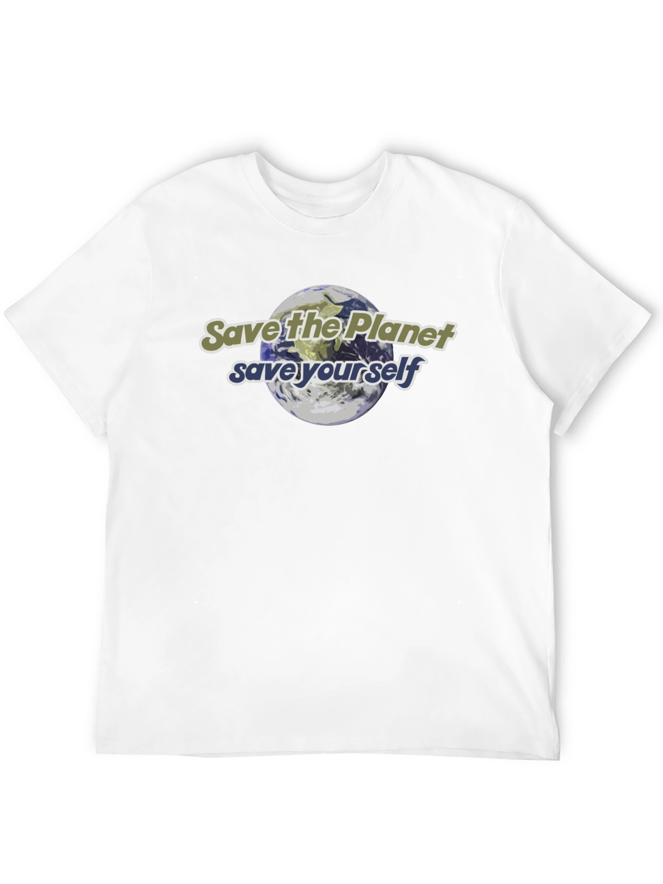 Eco-Friendly Save the Planet Graphic T-Shirt
