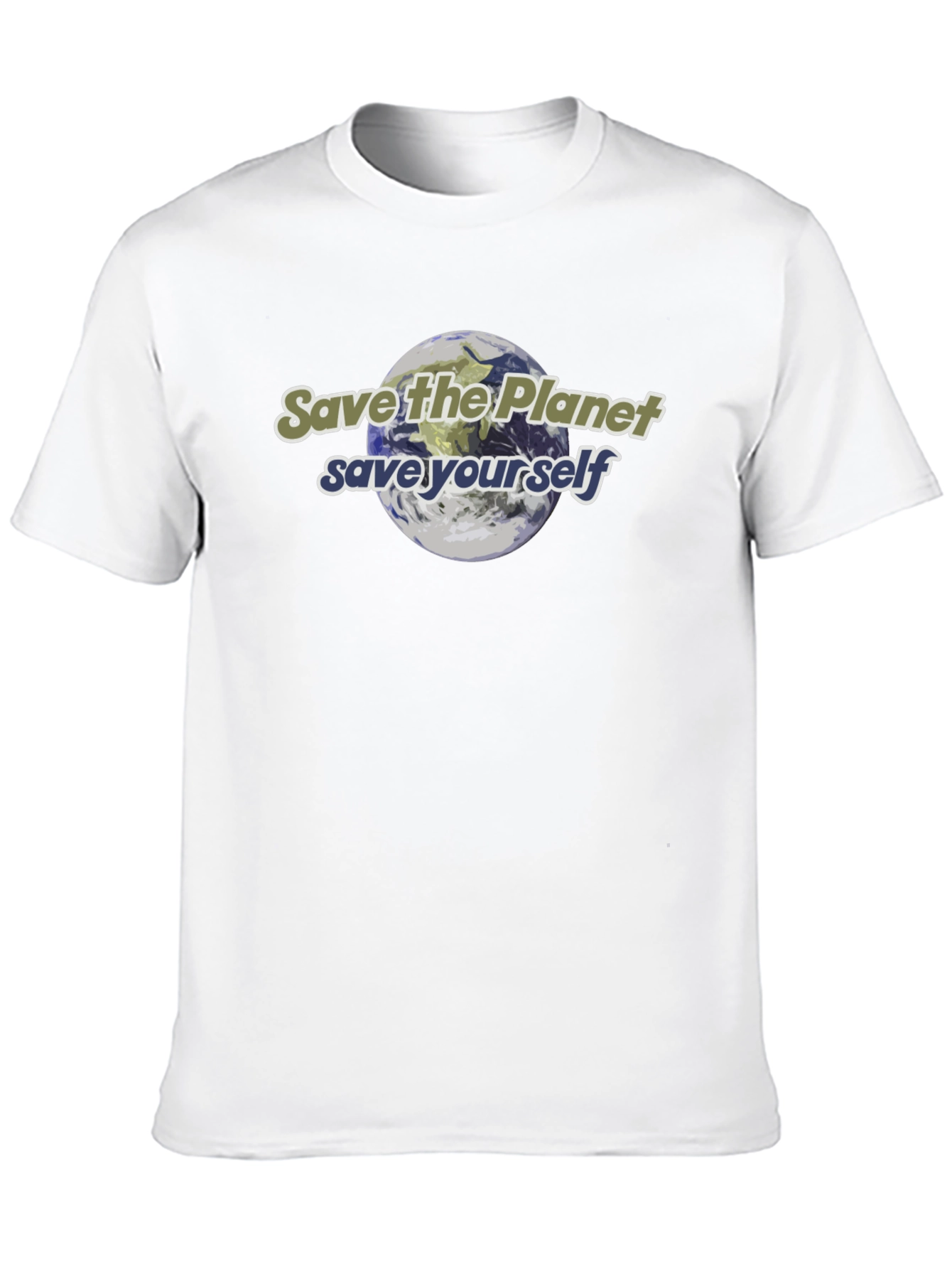 Eco-Friendly Save the Planet Graphic T-Shirt