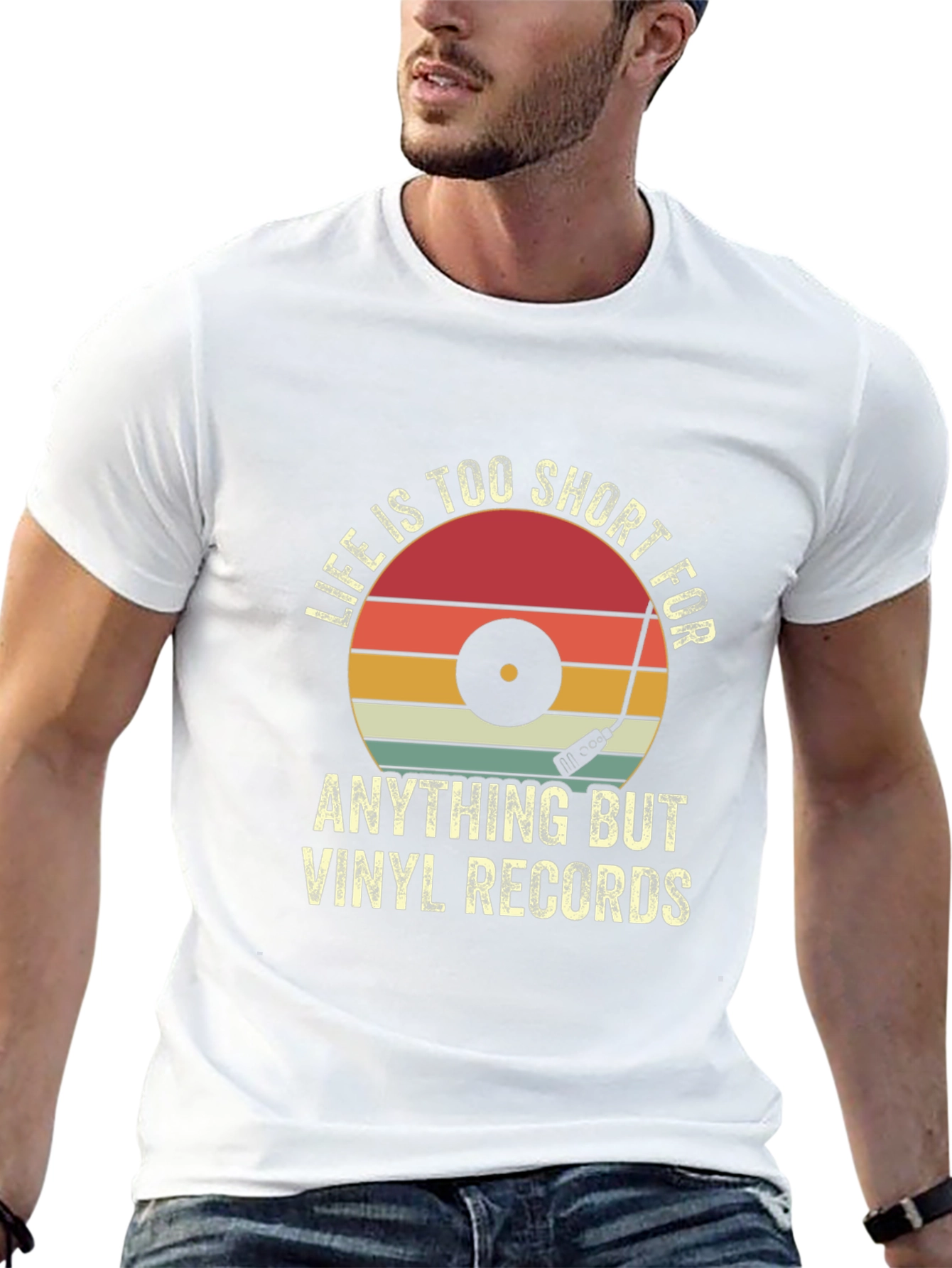 Vinyl Records Graphic T-Shirt