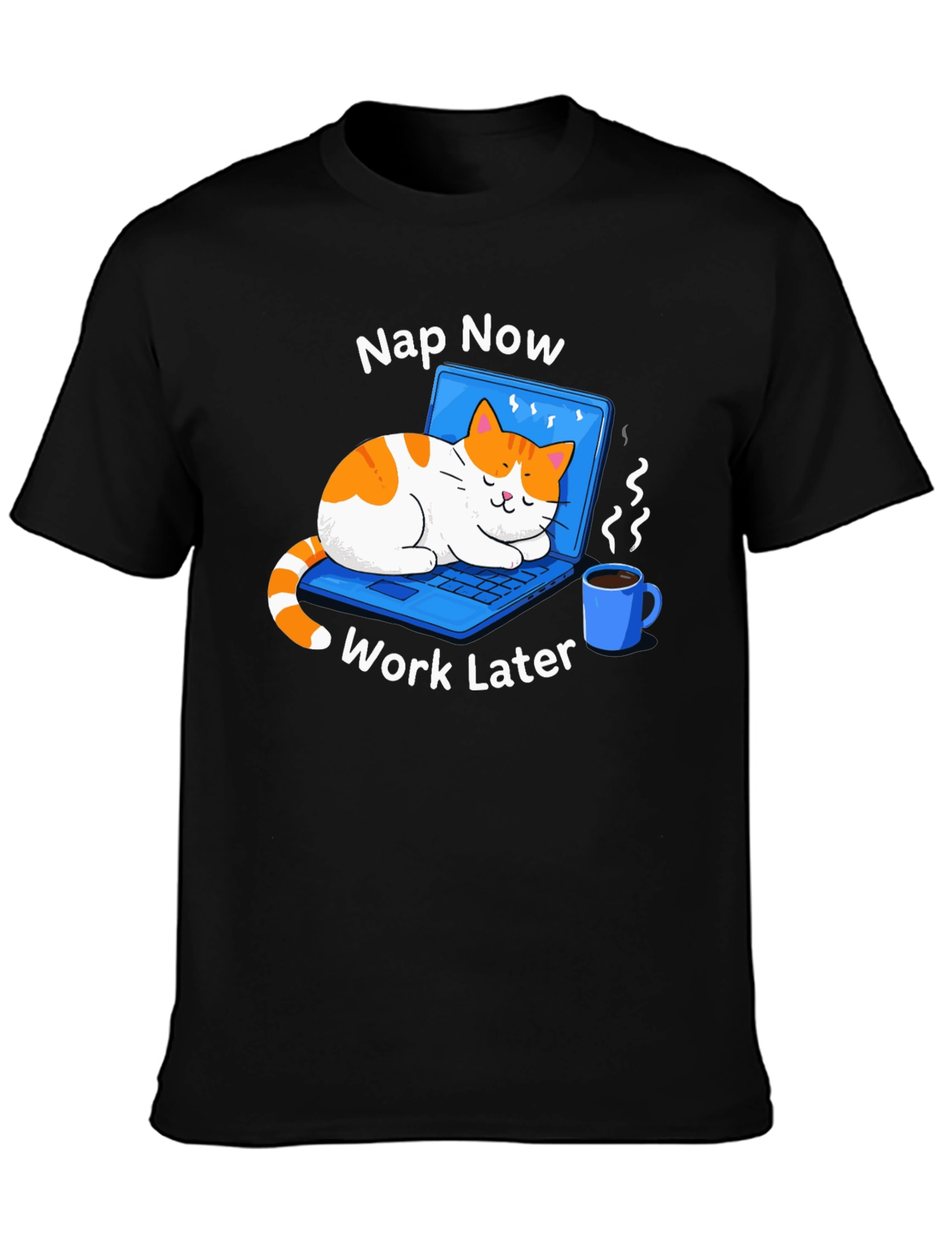 Nap Now Work Later Cat T-Shirt