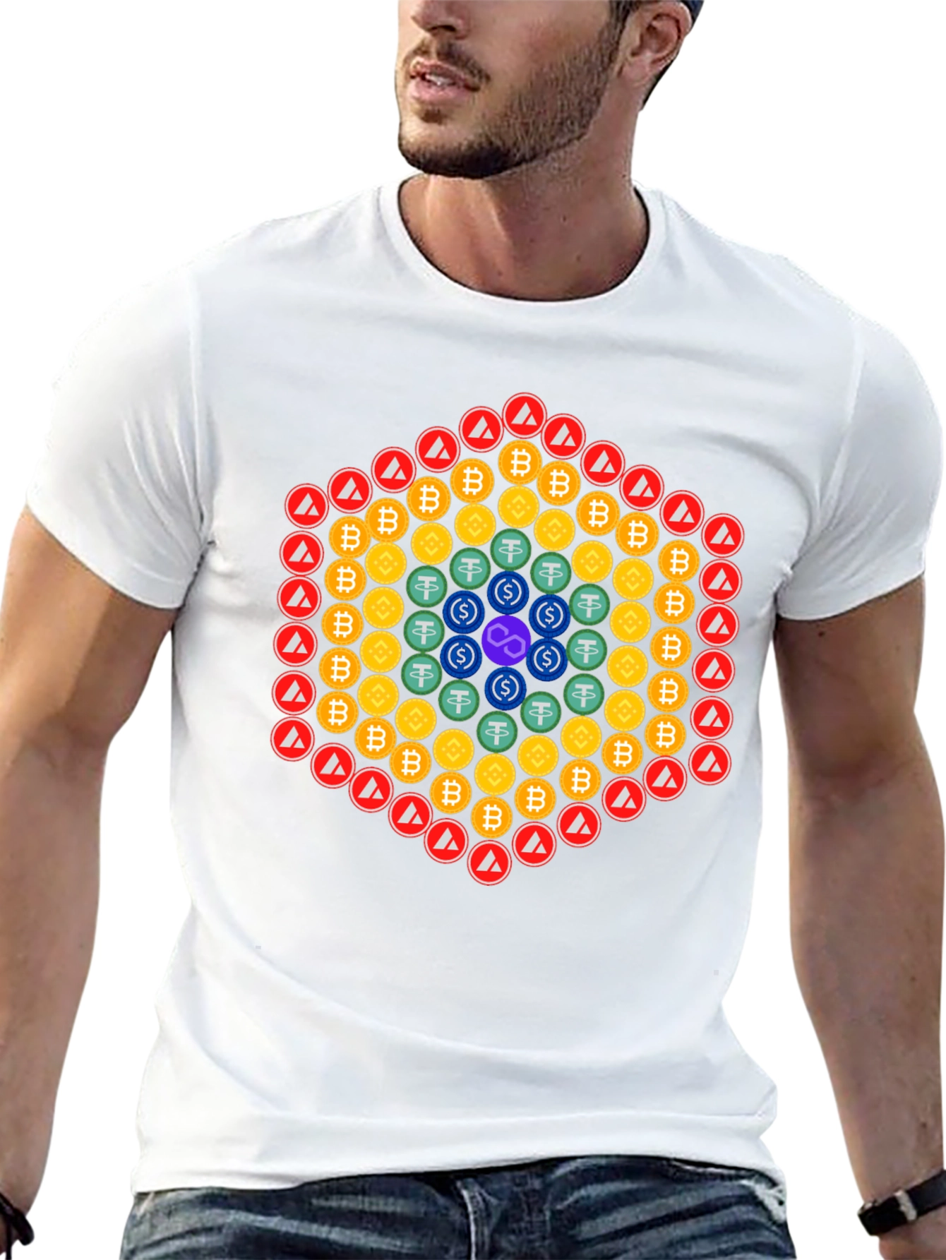 Crypto Coins Graphic Tee - Black T-Shirt