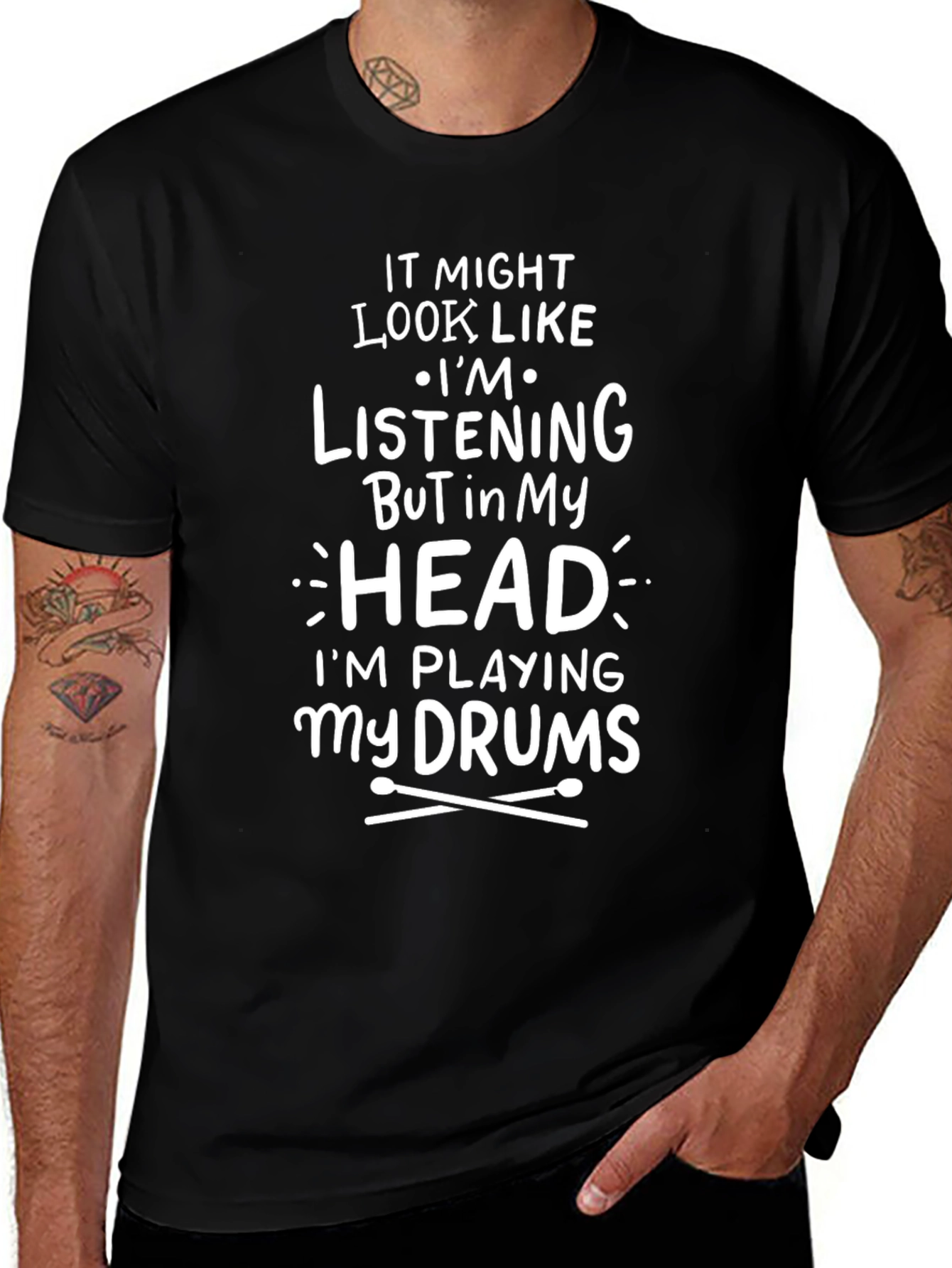 Drummer T-Shirt: Im Playing My Drums in My Head