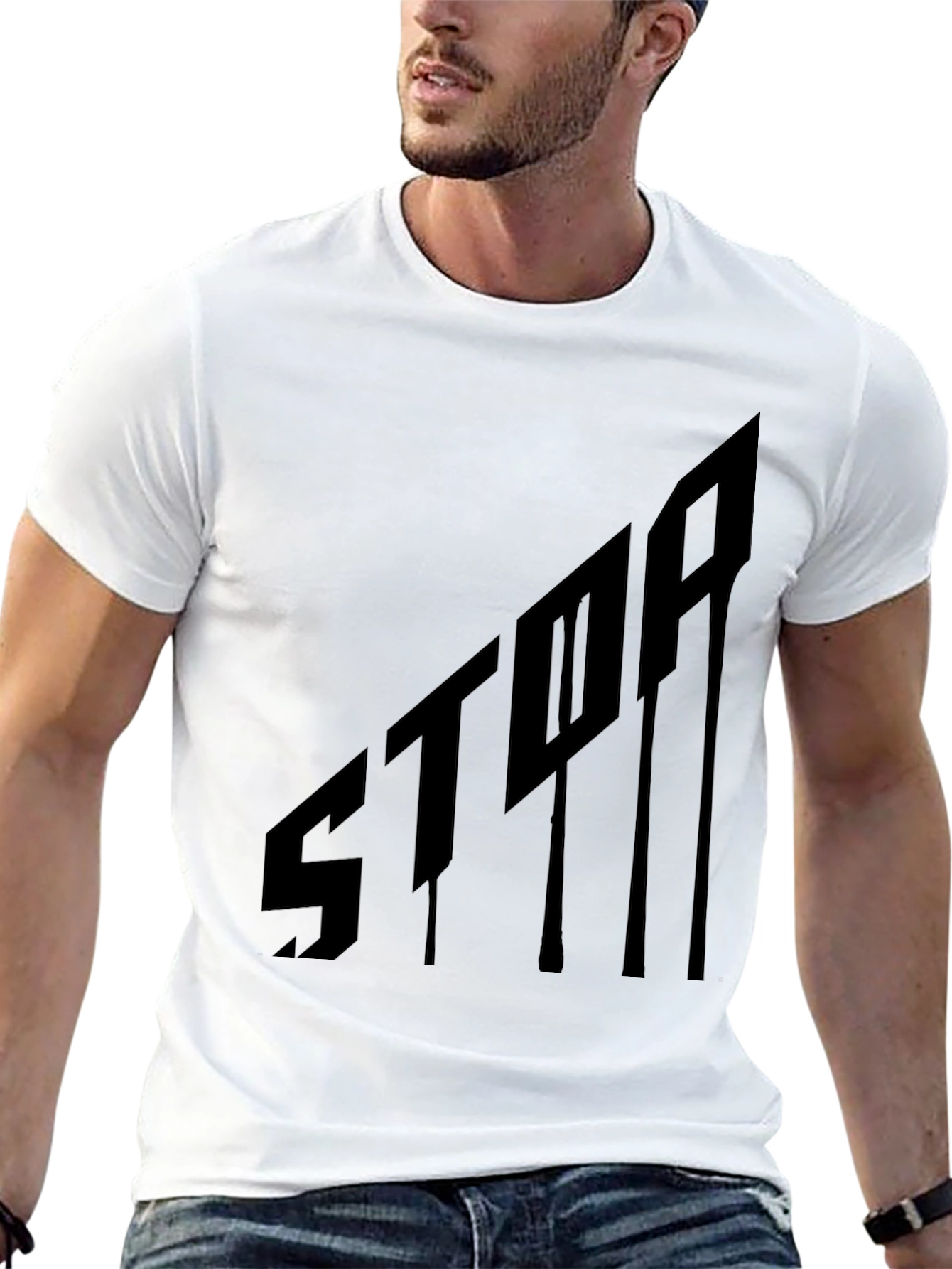 Edgy Black Graphic Tee - Bold Statement Shirt