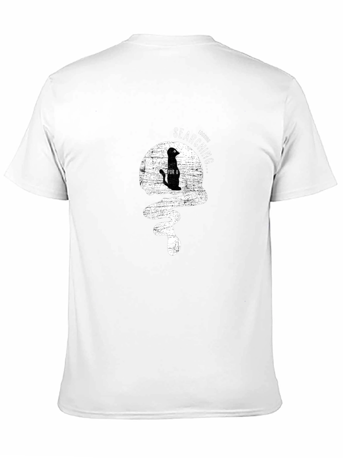 Searching Meerkat Graphic T-Shirt - Black Cotton
