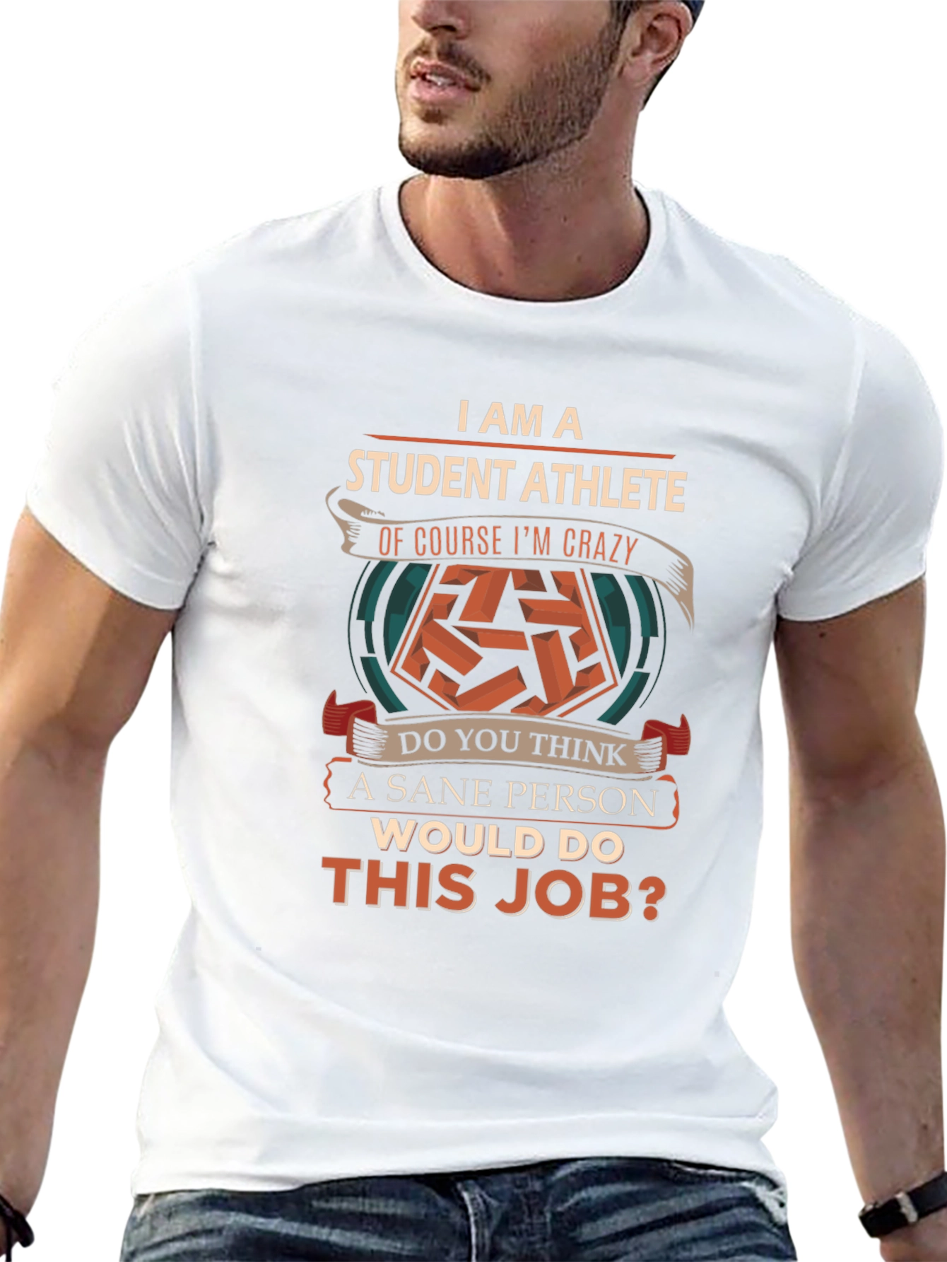 Student Athlete Crazy Job Graphic T-Shirt