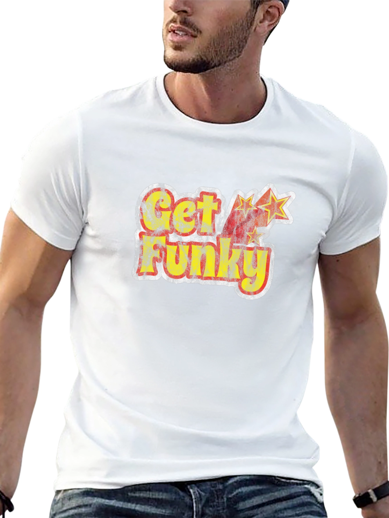 Retro Get Funky Graphic Tee - Black T-Shirt