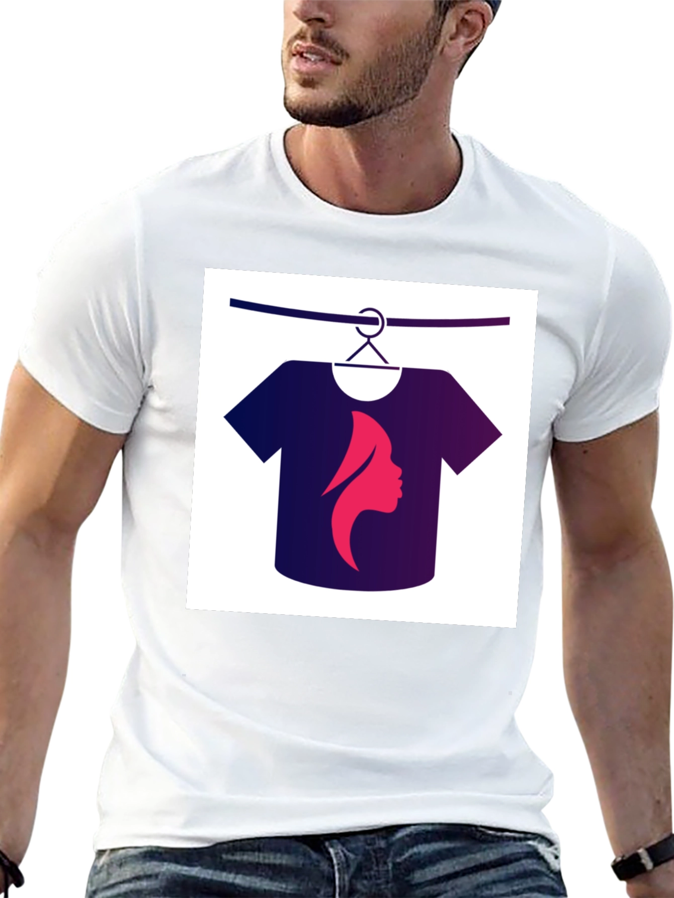 Black Tee with Unique Graphic Design