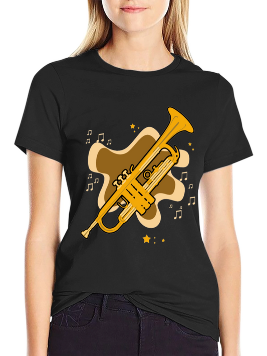 Trumpet Graphic T-Shirt - Musical Instrument Tee
