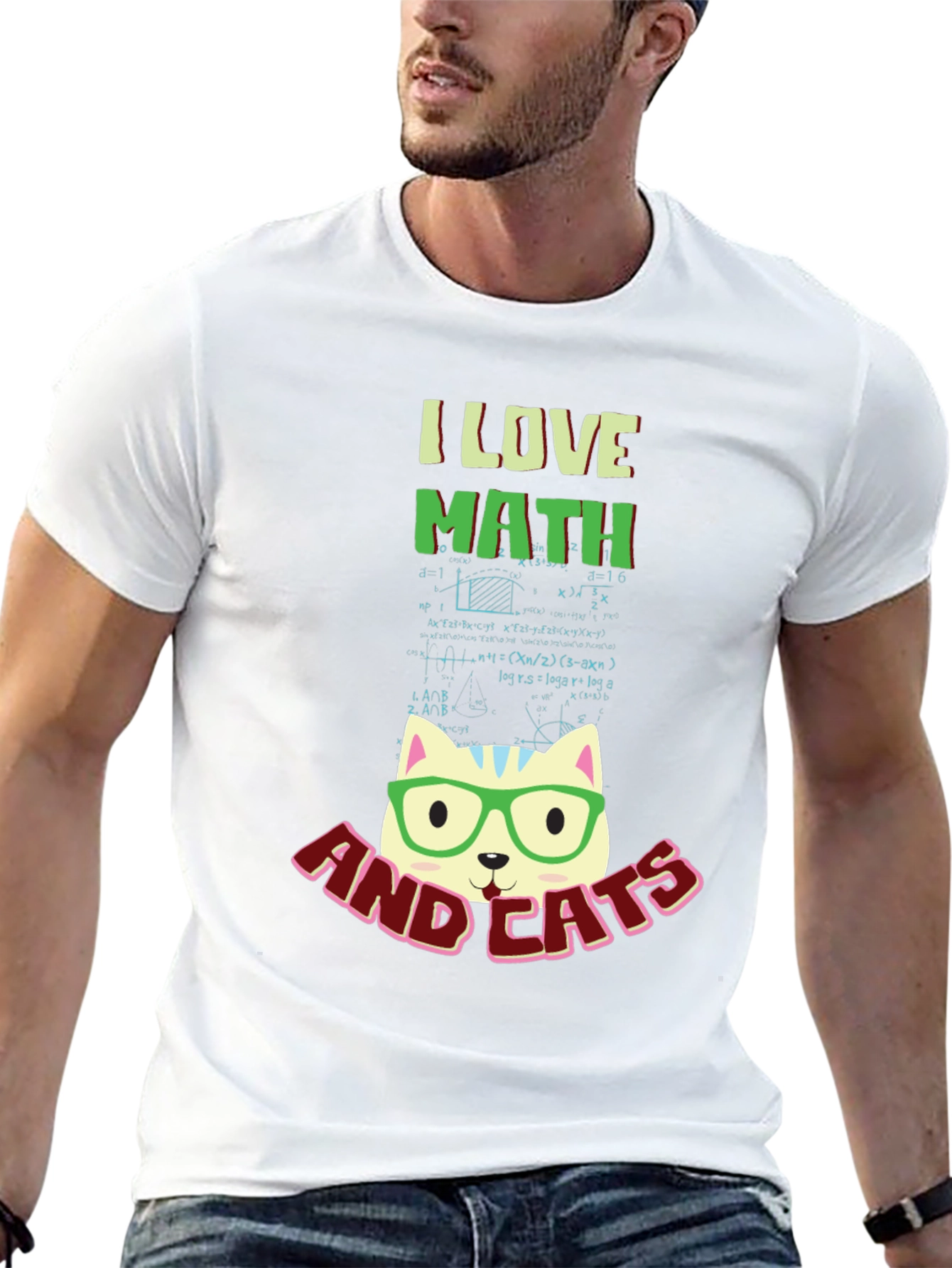 I Love Math and Cats T-Shirt