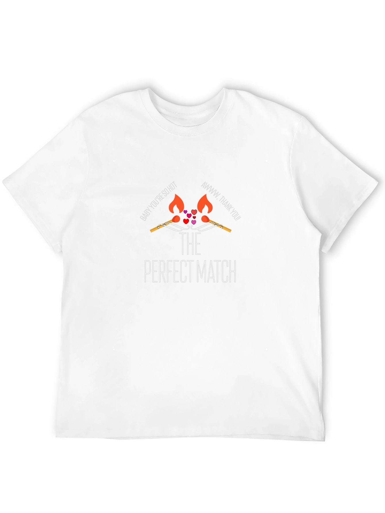 The Perfect Match Graphic T-Shirt - Cute Couple Tee