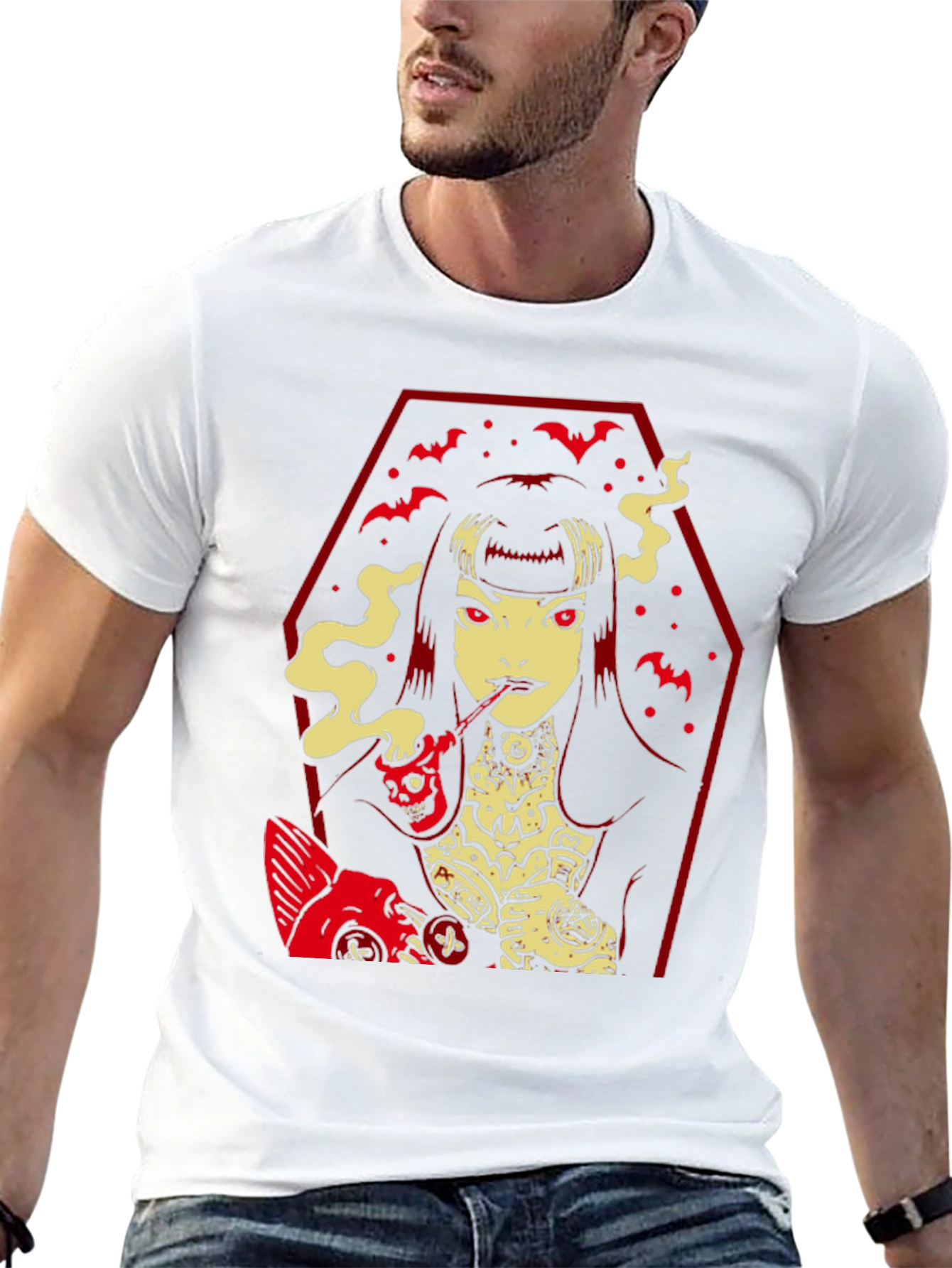 Goth Girl Graphic T-Shirt - Edgy Style
