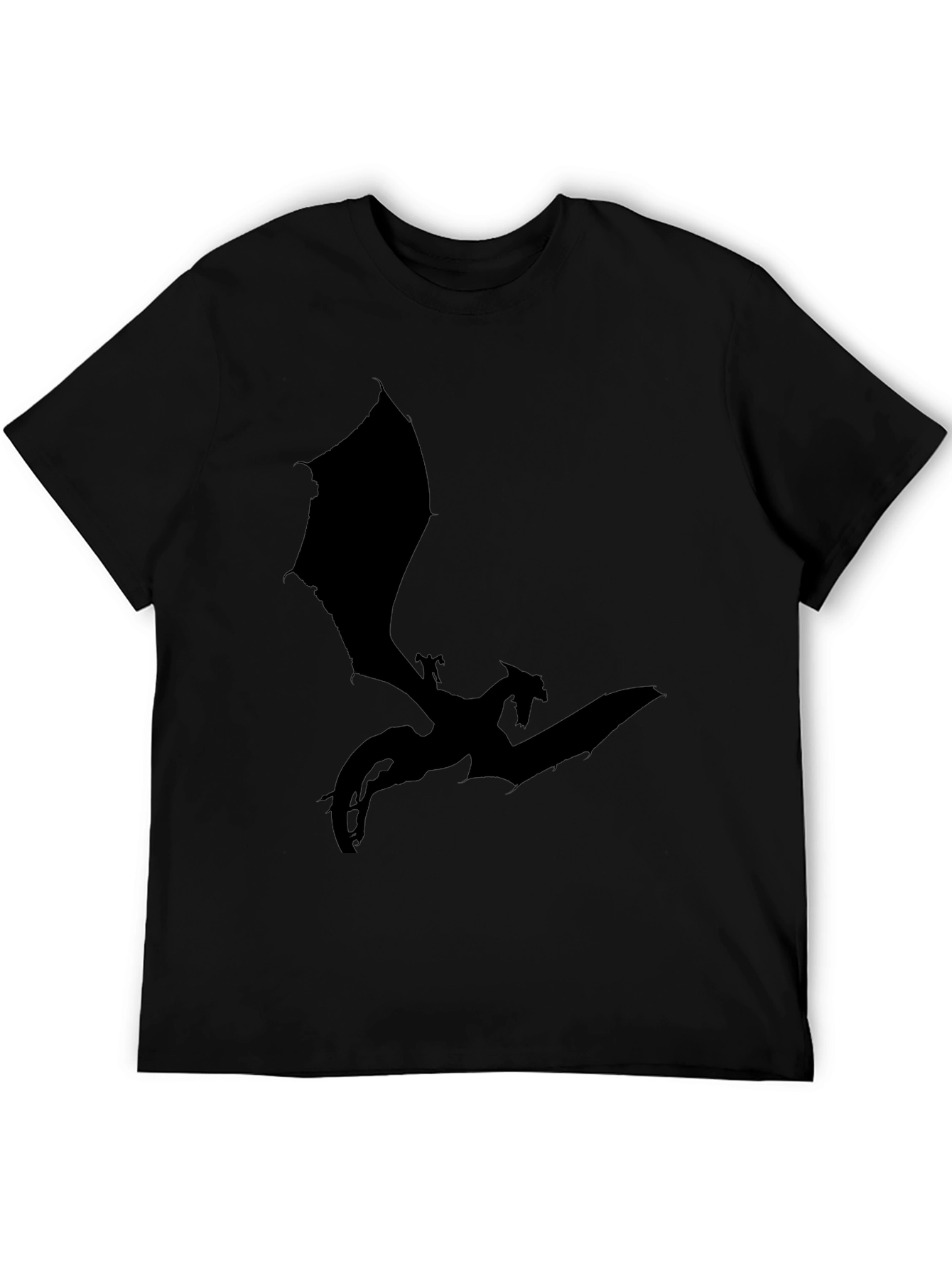 Black Dragon Silhouette T-Shirt - Fantasy Tee
