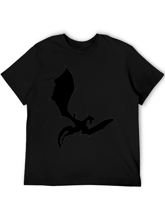Black Dragon Silhouette T-Shirt - Fantasy Tee