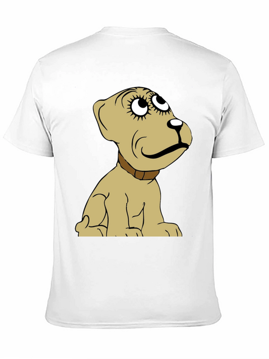 Cartoon Dog Graphic Tee - Unisex Black T-Shirt