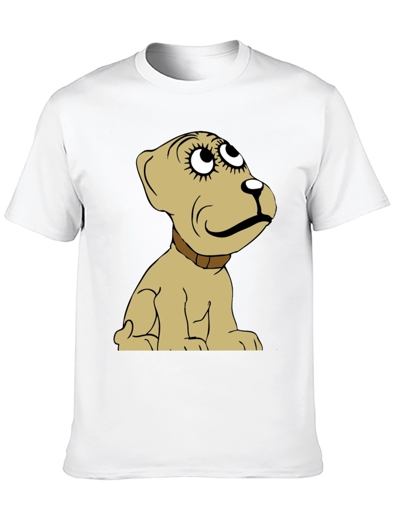 Cartoon Dog Graphic Tee - Unisex Black T-Shirt