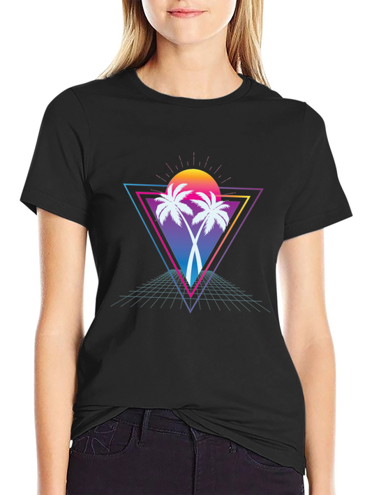 Retro Palm Tree T-Shirt - Vaporwave Style