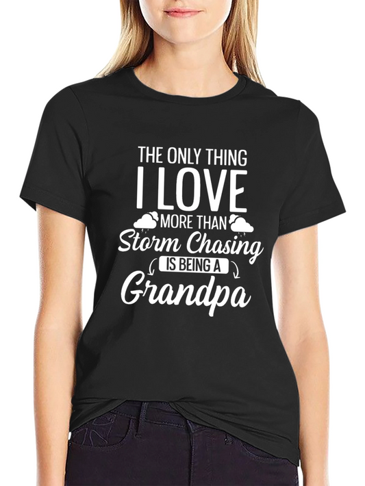 Storm Chasing Grandpa Graphic Tee - Black
