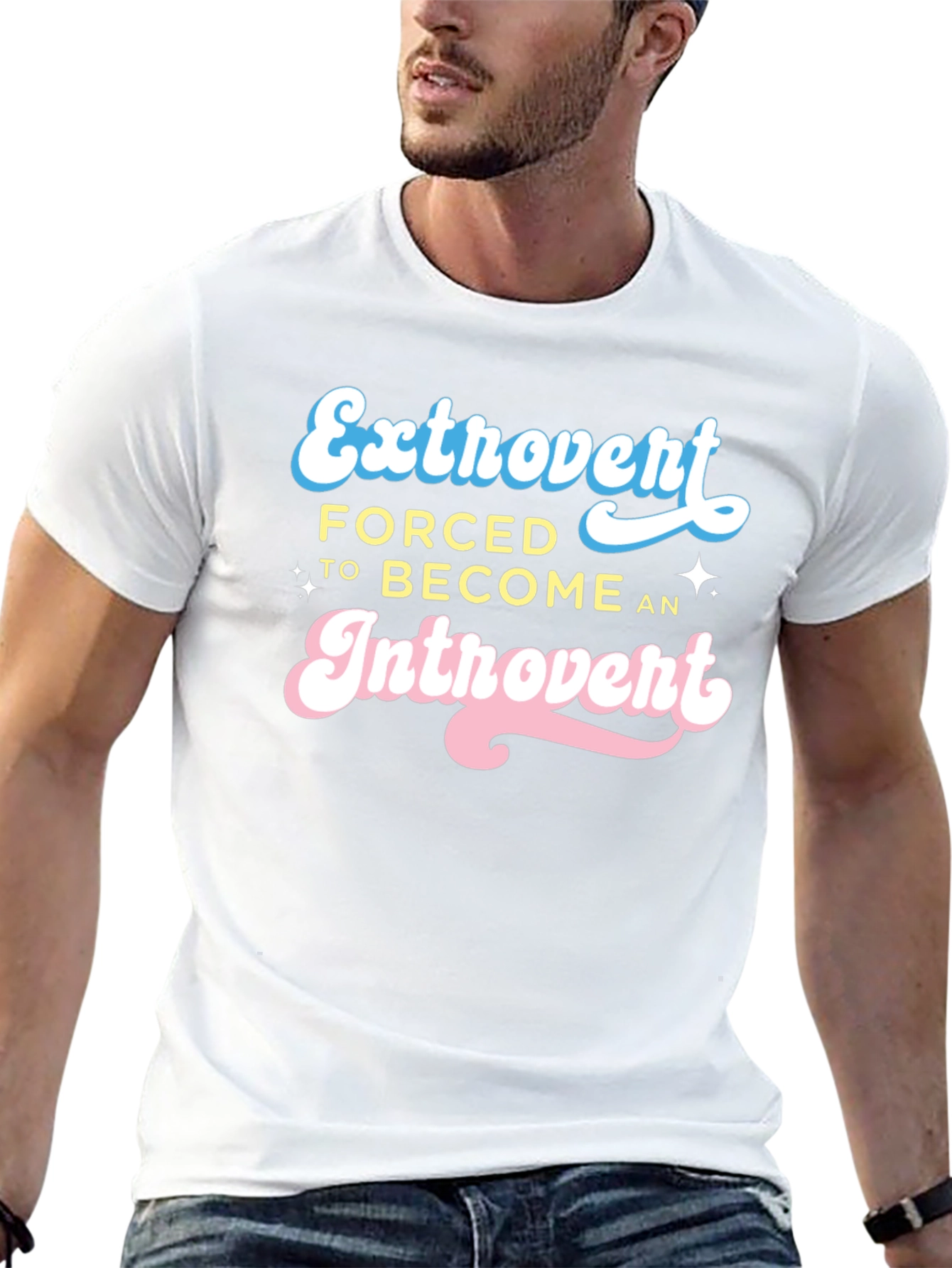 Extrovert Forced Introvert Graphic T-Shirt