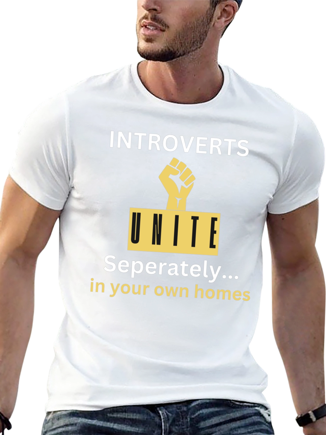 Introverts Unite Separately T-Shirt Funny Slogan Tee