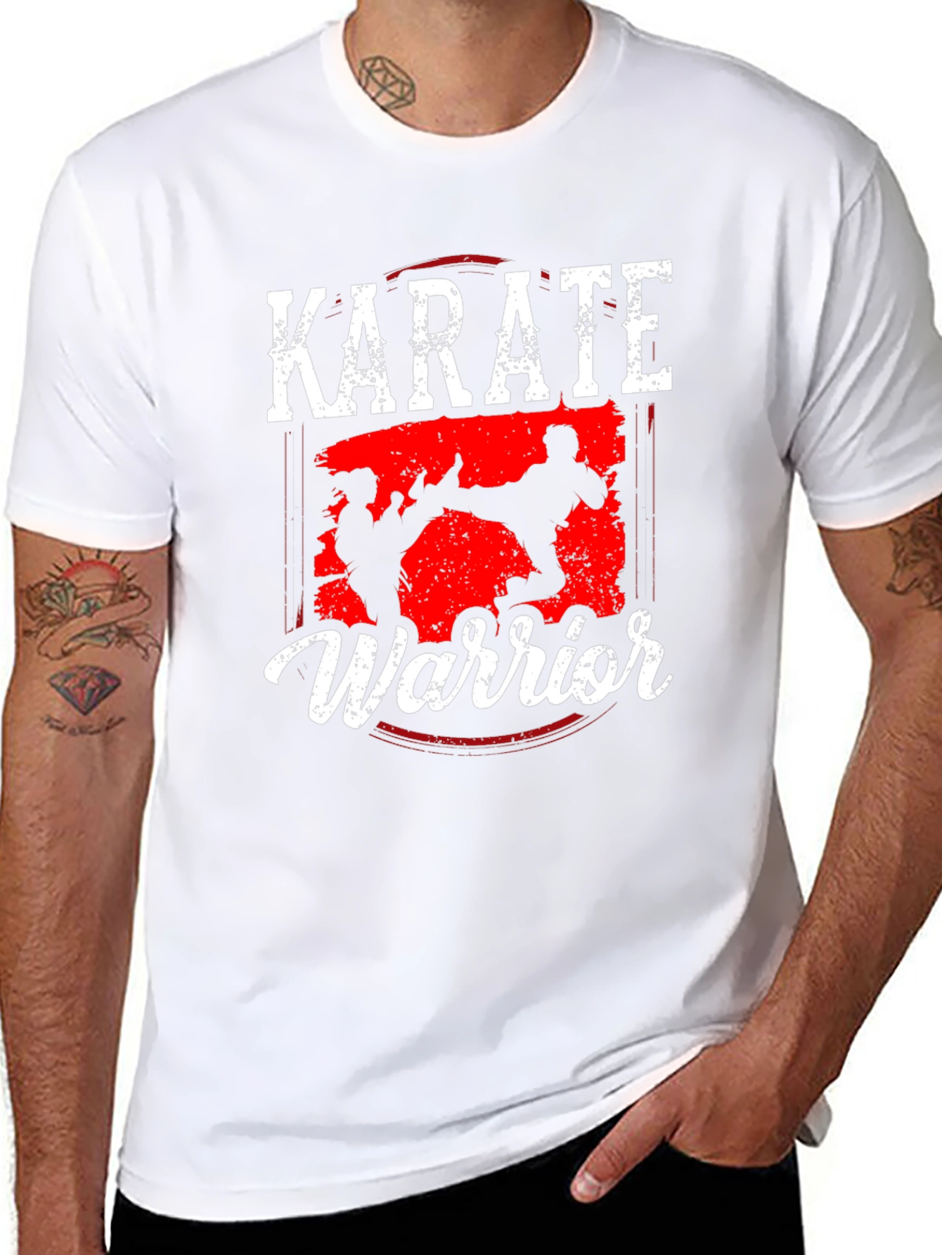 Karate Warrior Black Graphic T-Shirt